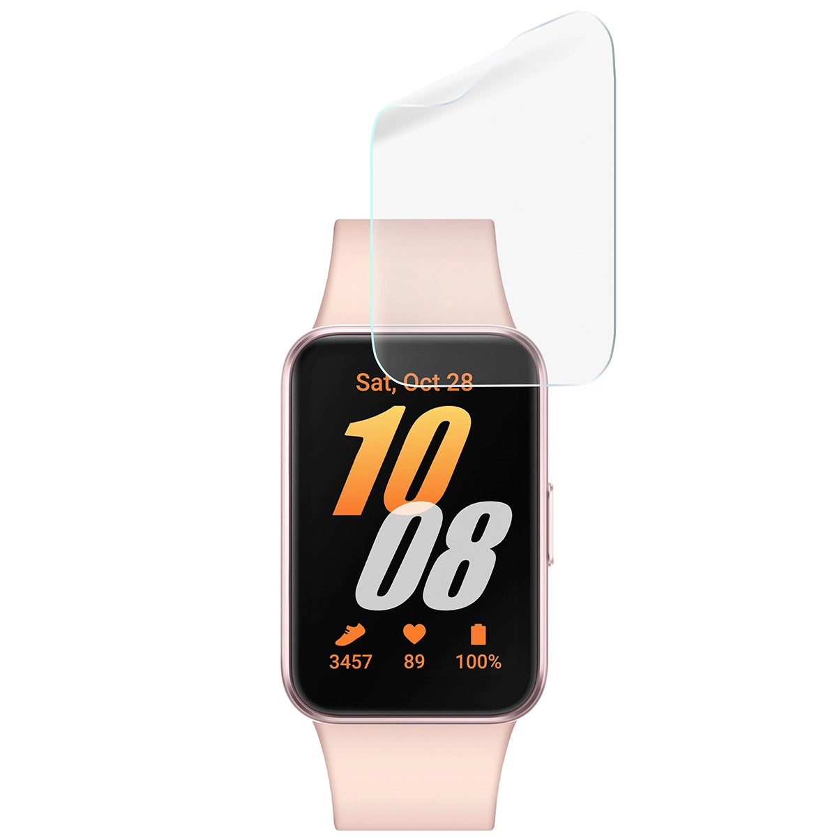 Schutzfolie für den Bildschirm für Galaxy Fit 3, Bizon Watch HydroFlex, 3 Stück