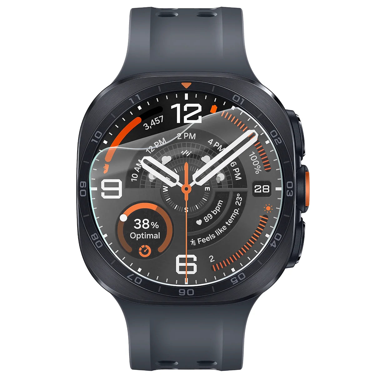 Schutzfolie für den Bildschirm für Galaxy Watch Ultra 2 47mm (2026), Bizon Watch HydroFlex, 3 Stück (2/5)