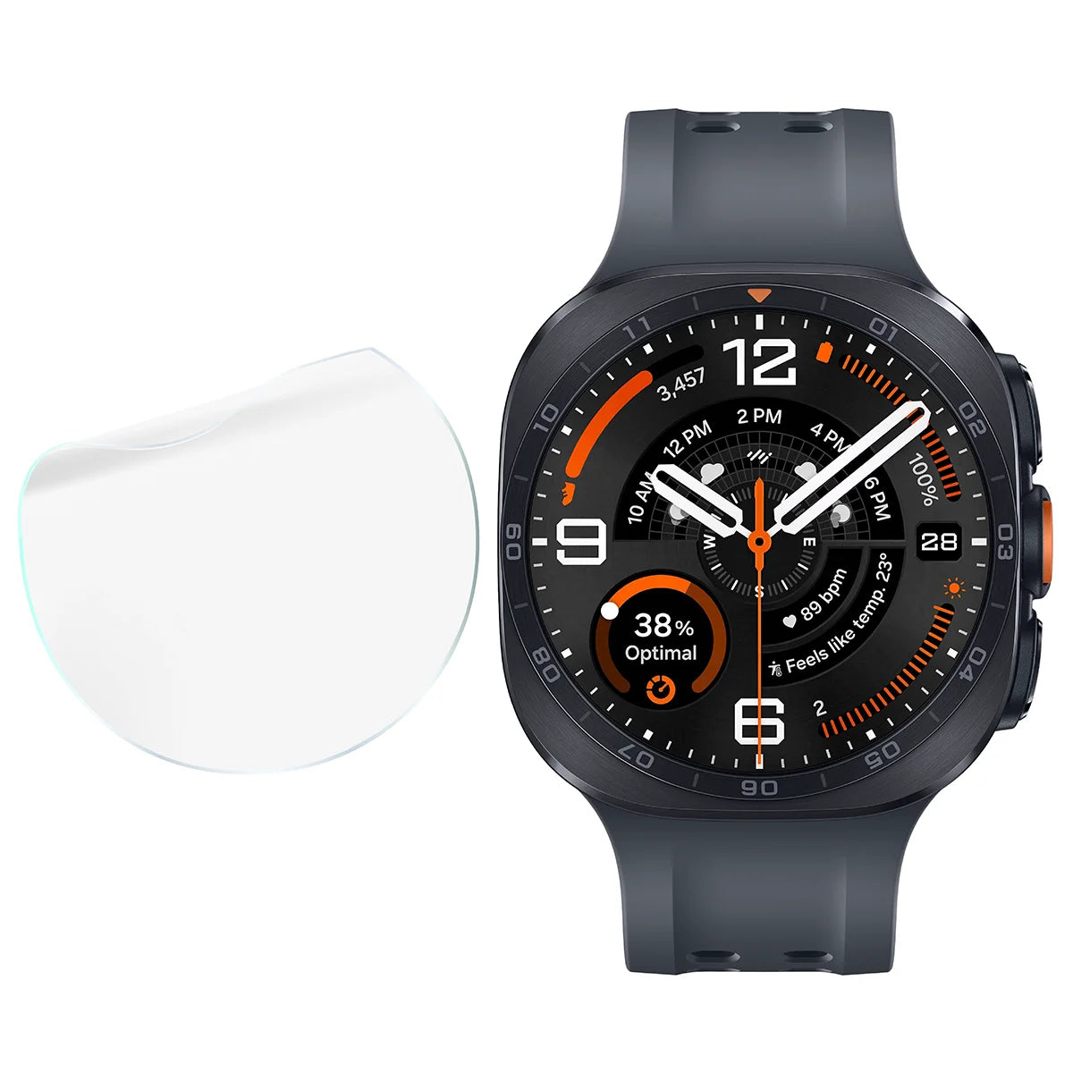 Schutzfolie für den Bildschirm für Galaxy Watch Ultra 2 47mm (2026), Bizon Watch HydroFlex, 3 Stück (4/5)