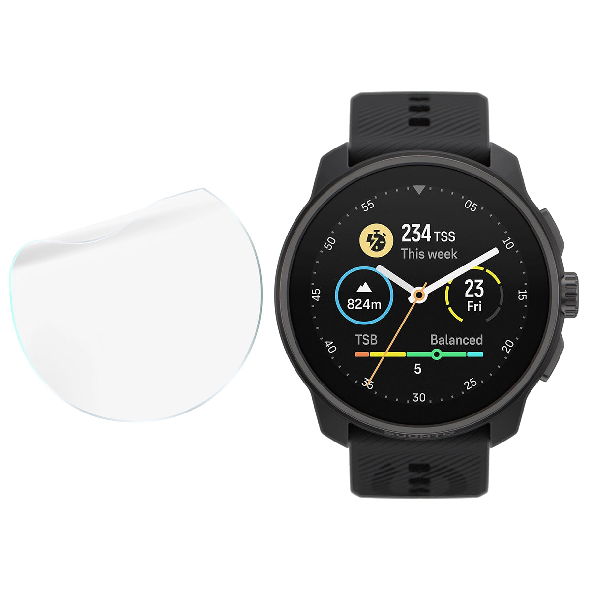 Schutzfolie für den Bildschirm für Suunto Race S, Bizon Watch HydroFlex, 3 Stück