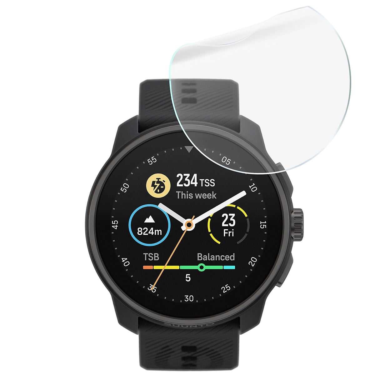 Schutzfolie für den Bildschirm für Suunto Race S, Bizon Watch HydroFlex, 3 Stück