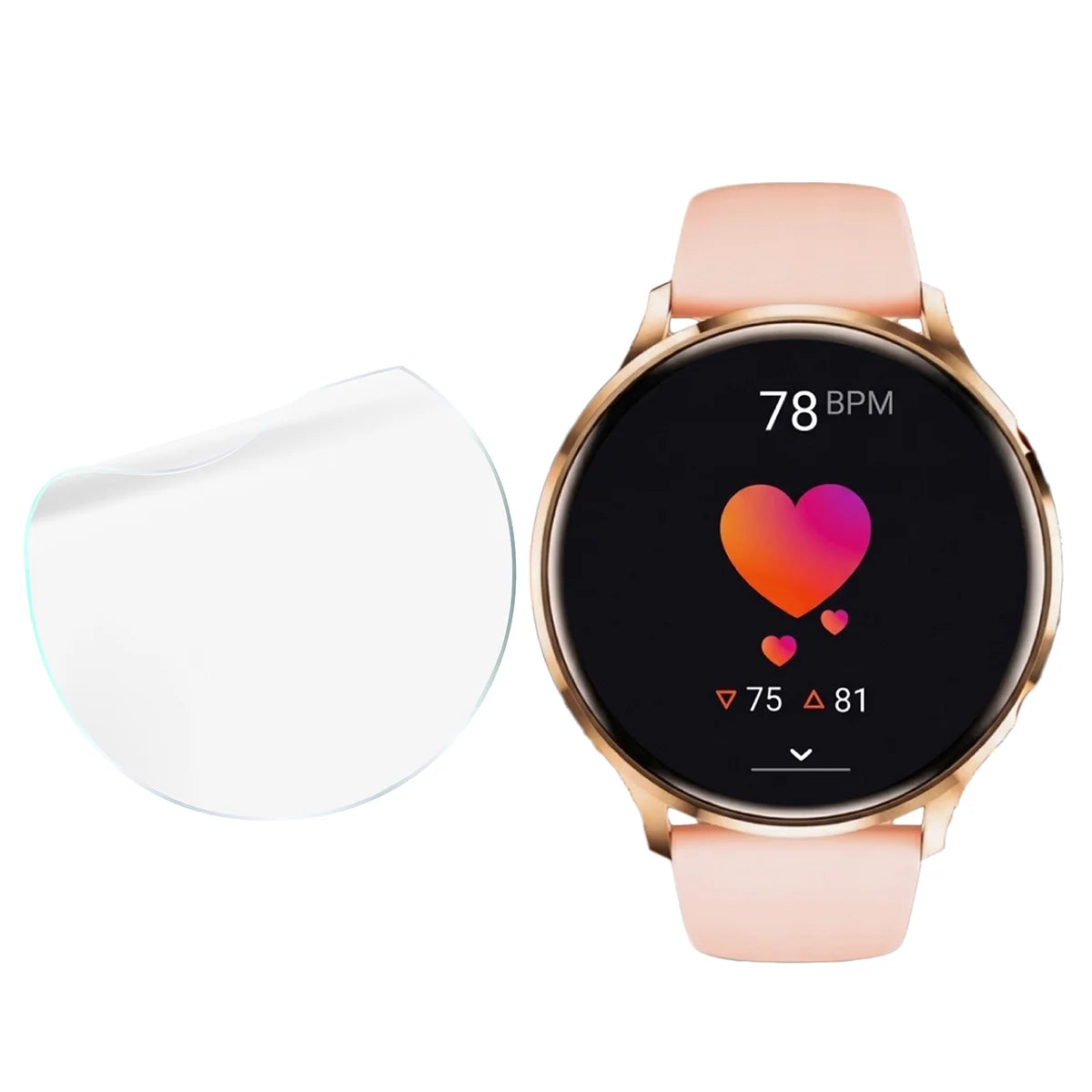 Schutzfolie für den Bildschirm für Vess Q40S, Bizon Watch HydroFlex, 3 Stück (4/5)