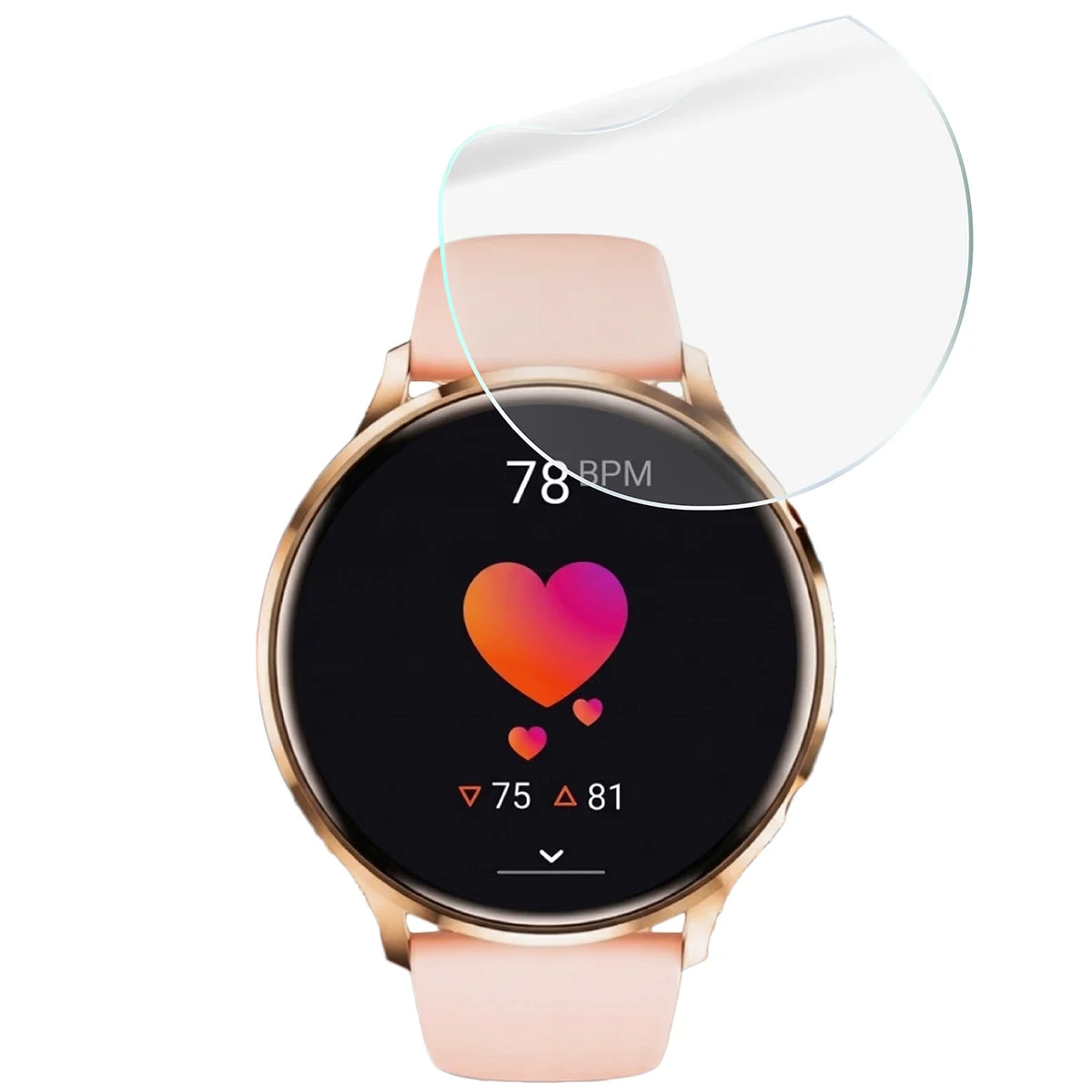 Schutzfolie für den Bildschirm für Vess Q40S, Bizon Watch HydroFlex, 3 Stück (5/5)