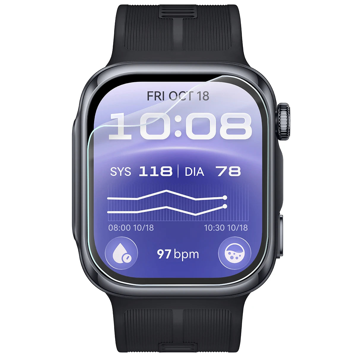 Schutzfolie für den Bildschirm für Huawei Watch D3, Bizon Watch HydroFlex, 3 Stück (2/5)