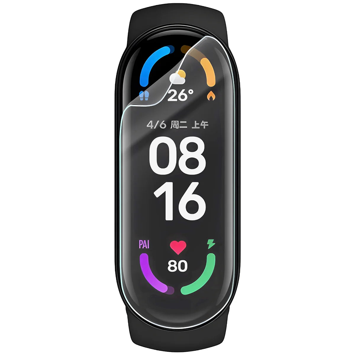 Schutzfolie für den Bildschirm für Xiaomi Mi Band 6, Bizon Watch HydroFlex, 3 Stück