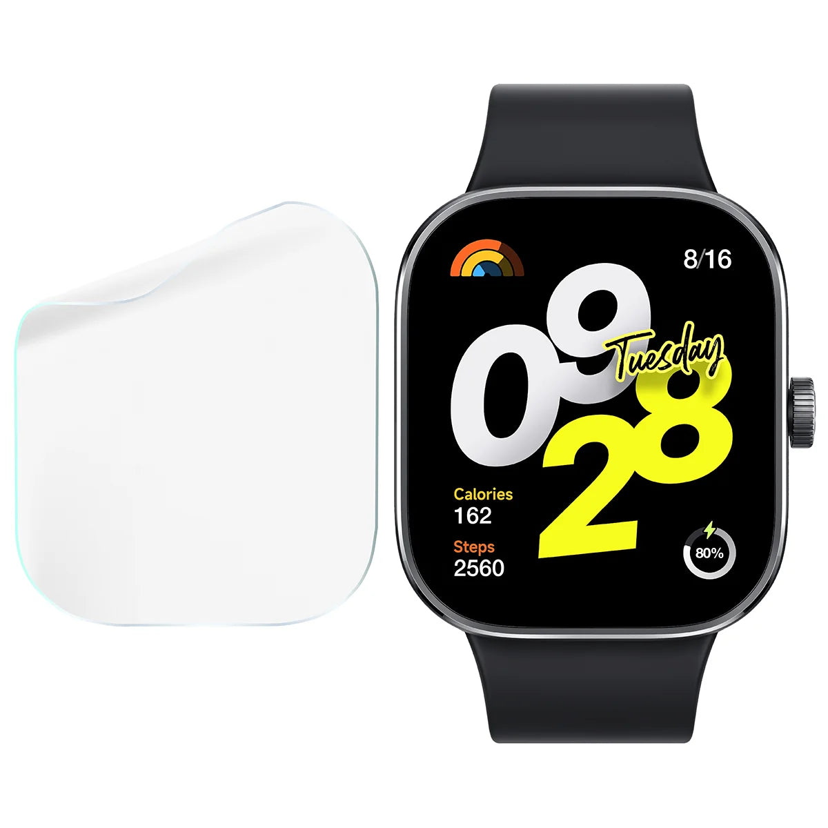 Schutzfolie für den Bildschirm für Xiaomi Redmi Watch 4, Bizon Watch HydroFlex, 3 Stück