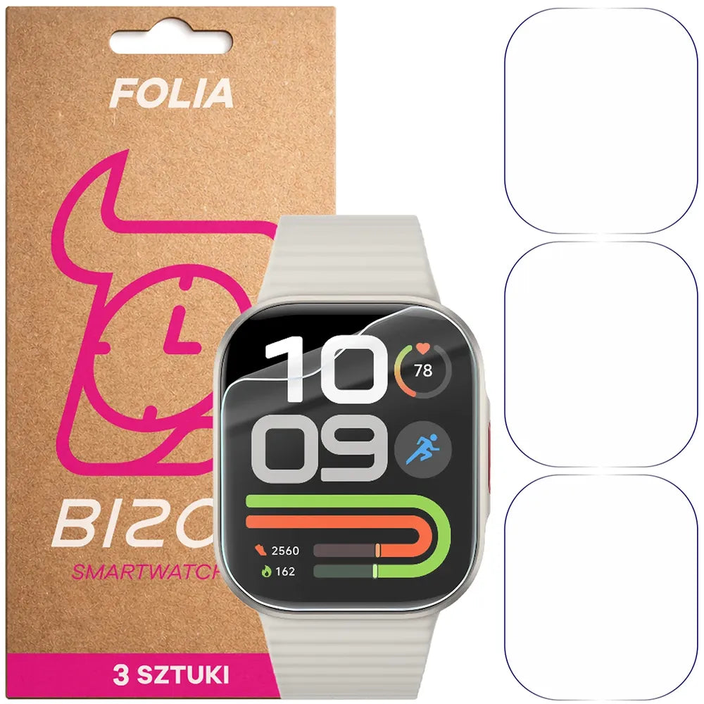 Schutzfolie für den Bildschirm für Xiaomi Redmi Watch 6 Lite, Bizon Watch HydroFlex, 3 Stück (1/5)