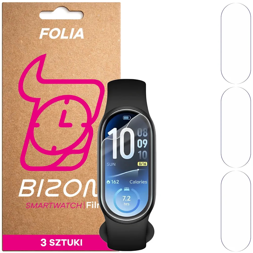Schutzfolie für den Bildschirm für Xiaomi Smart Band 11, Bizon Watch HydroFlex, 3 Stück (1/5)