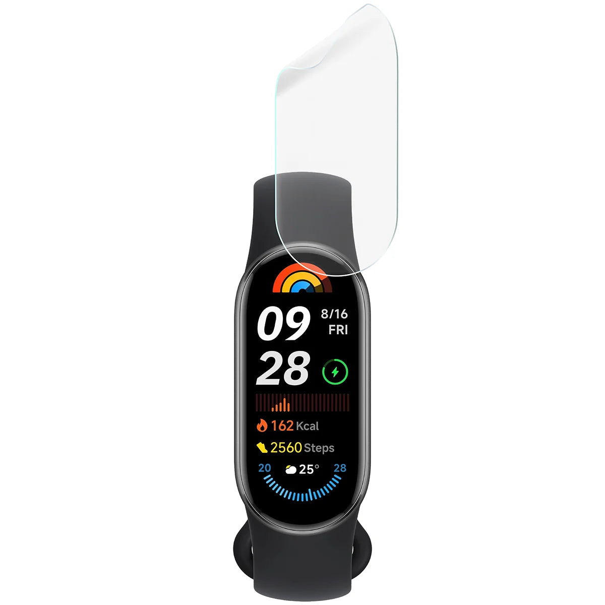 Schutzfolie für den Bildschirm für Xiaomi Smart Band 9, Bizon Watch HydroFlex, 3 Stück