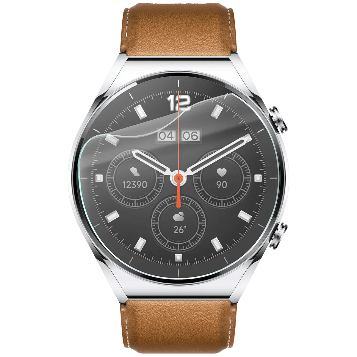 Schutzfolie für den Bildschirm für Xiaomi Watch S1, Bizon Watch HydroFlex, 3 Stück (2/5)