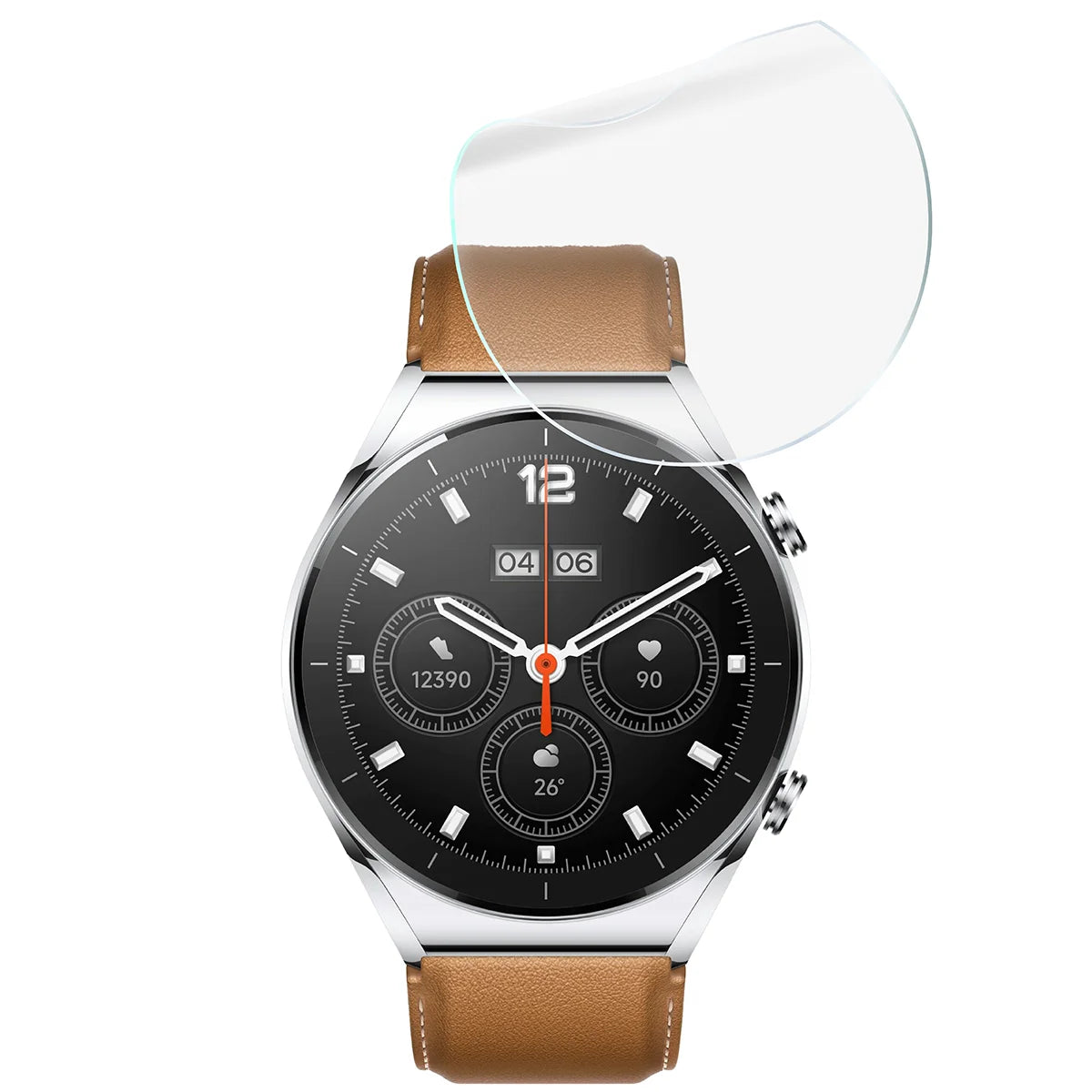 Schutzfolie für den Bildschirm für Xiaomi Watch S1, Bizon Watch HydroFlex, 3 Stück (5/5)
