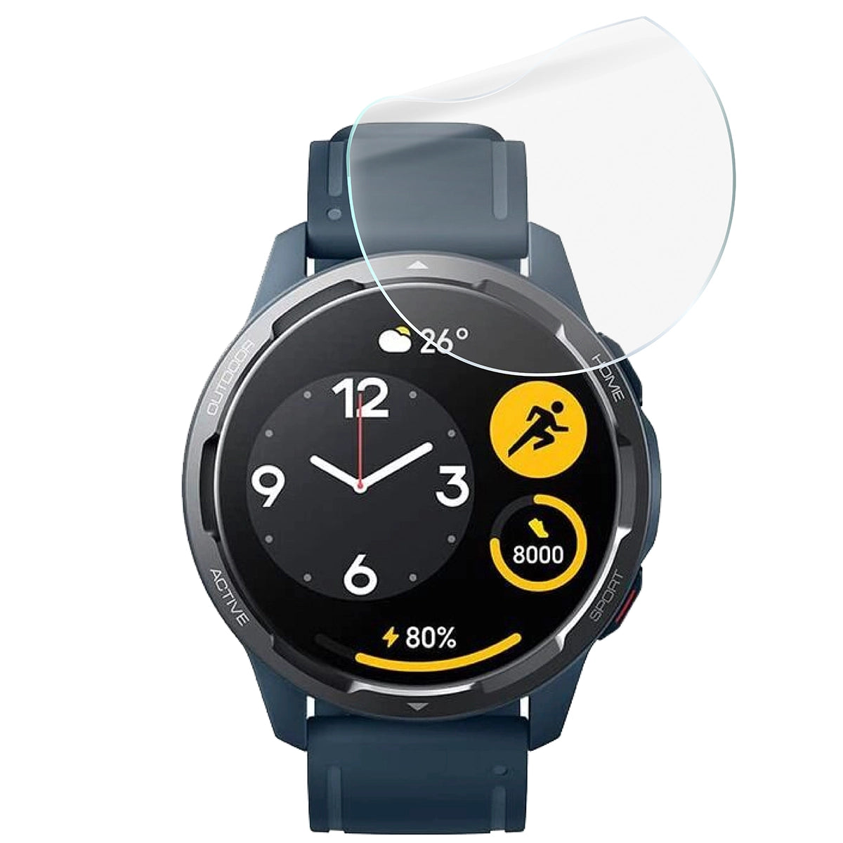 Schutzfolie für den Bildschirm für Xiaomi Watch S1 Active, Bizon Watch HydroFlex, 3 Stück