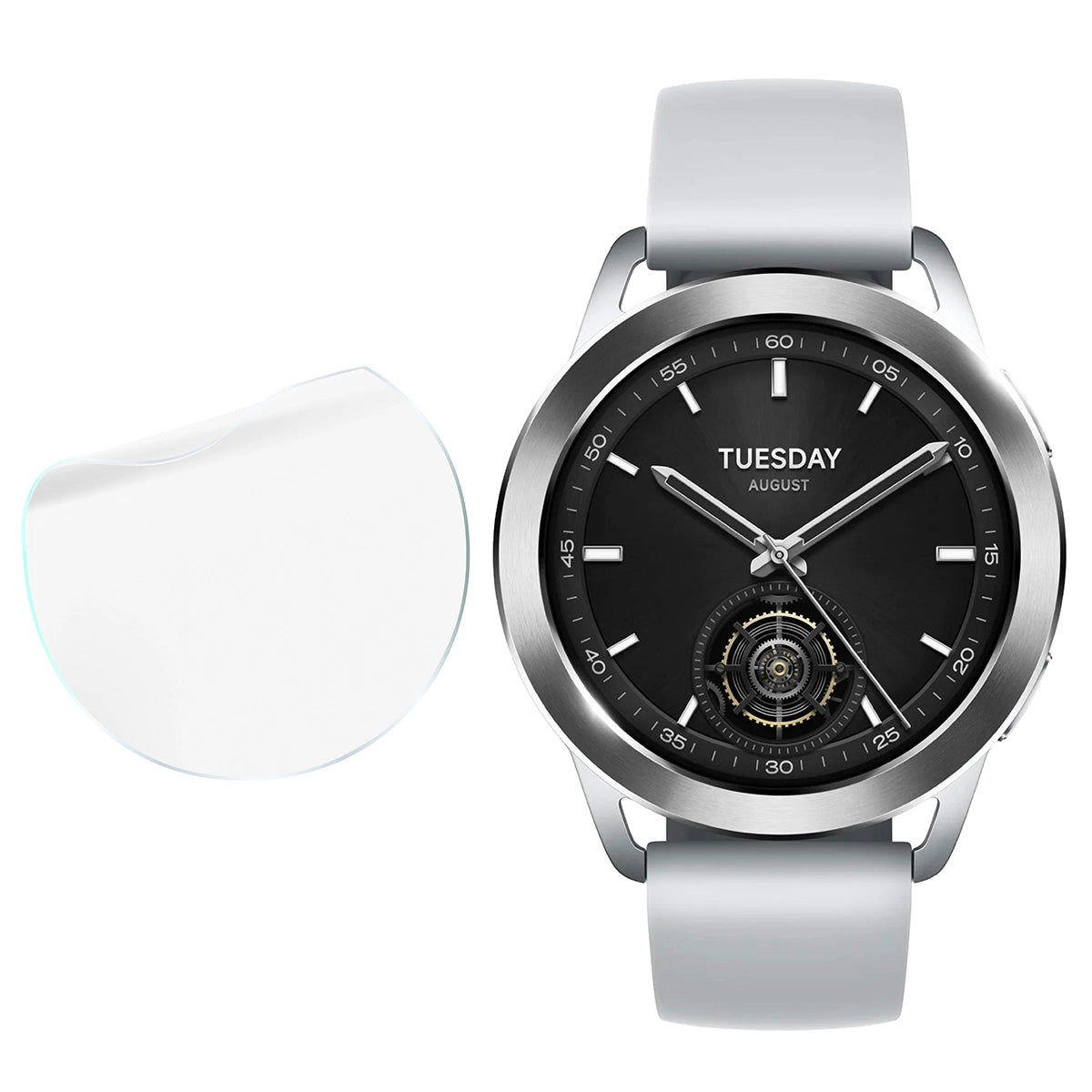 Schutzfolie für den Bildschirm für Xiaomi Watch S3, Bizon Watch HydroFlex, 3 Stück