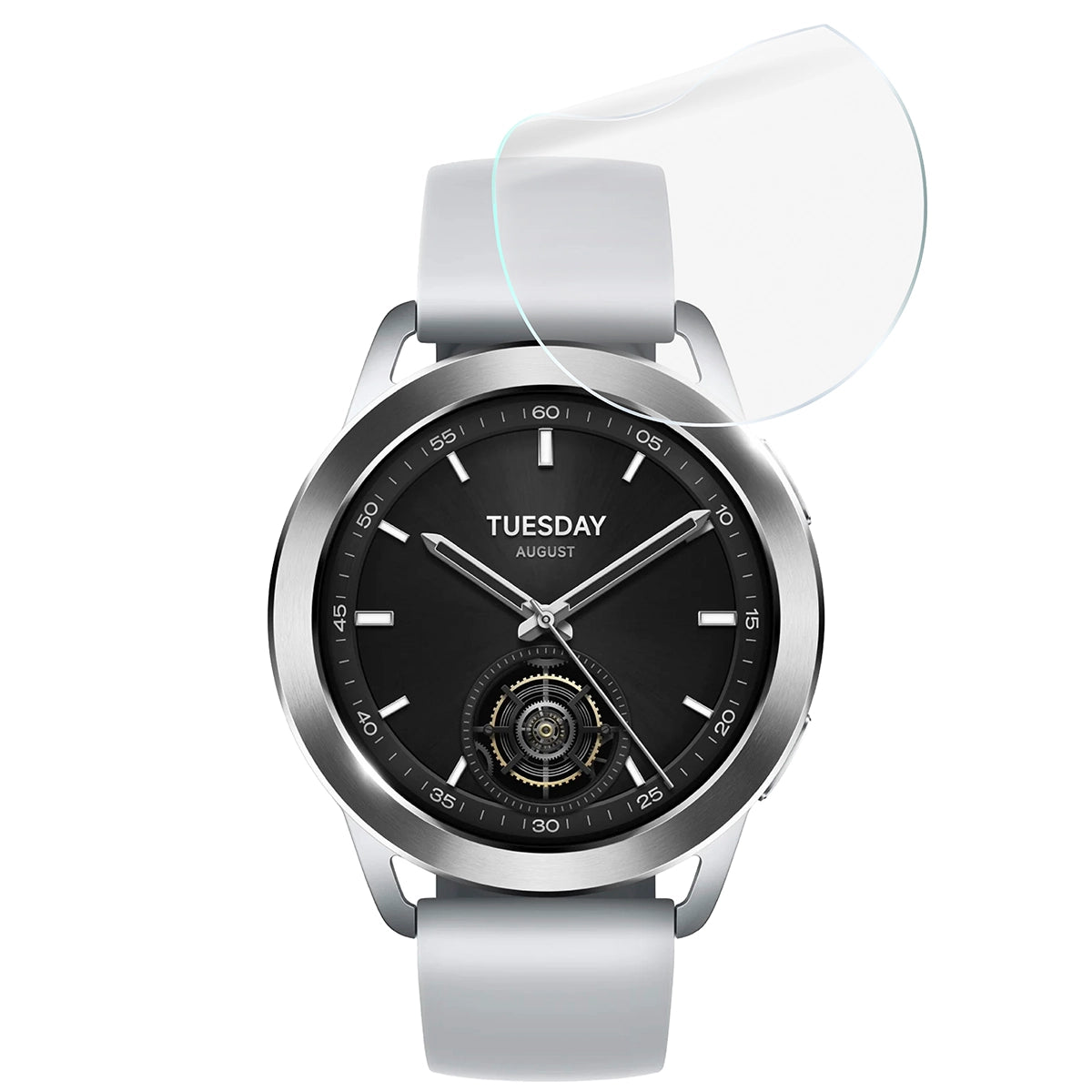 Schutzfolie für den Bildschirm für Xiaomi Watch S3, Bizon Watch HydroFlex, 3 Stück
