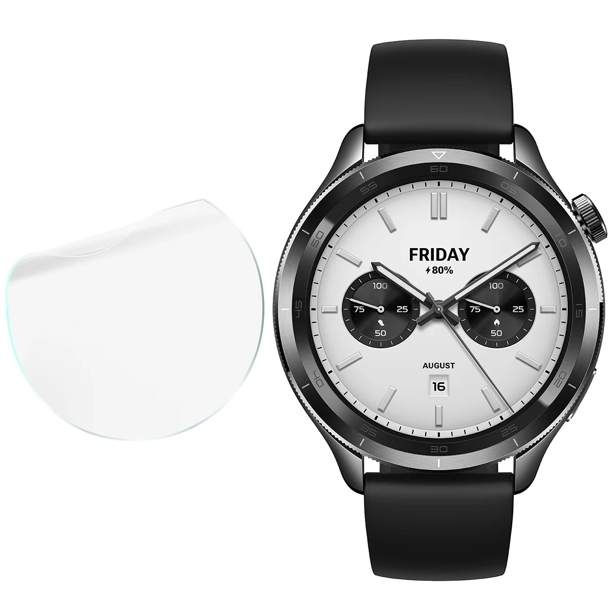 Schutzfolie für den Bildschirm für Xiaomi Watch S4 41 mm, Bizon Watch HydroFlex, 3 Stück