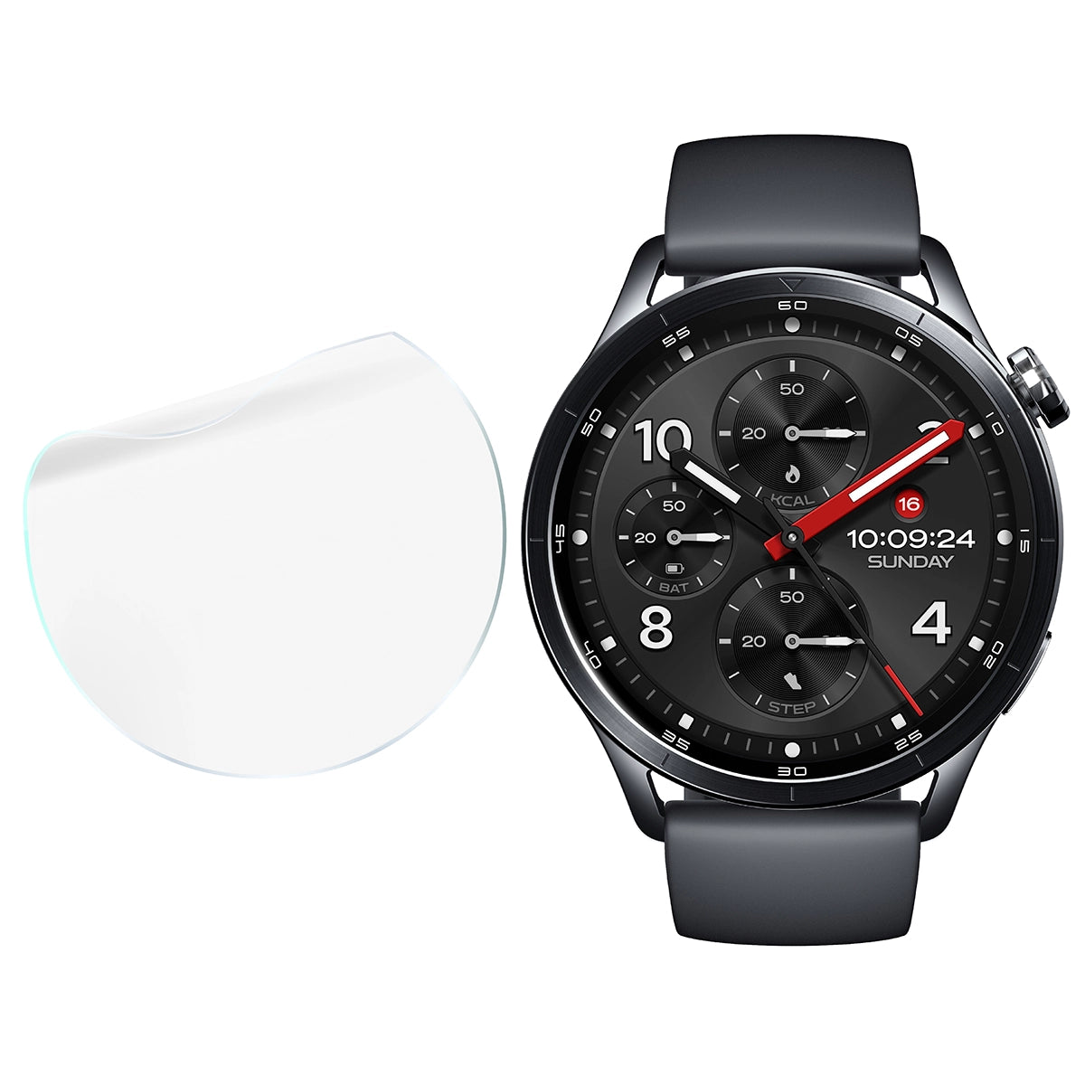 Schutzfolie für den Bildschirm für Xiaomi Watch S5, Bizon Watch HydroFlex, 3 Stück