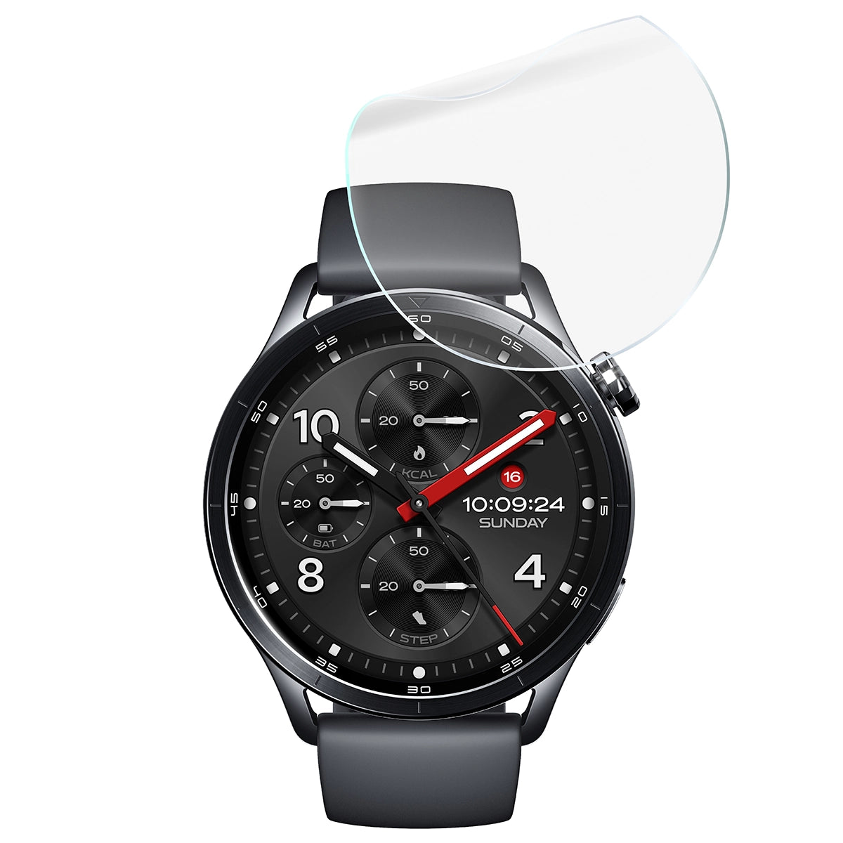 Schutzfolie für den Bildschirm für Xiaomi Watch S5, Bizon Watch HydroFlex, 3 Stück