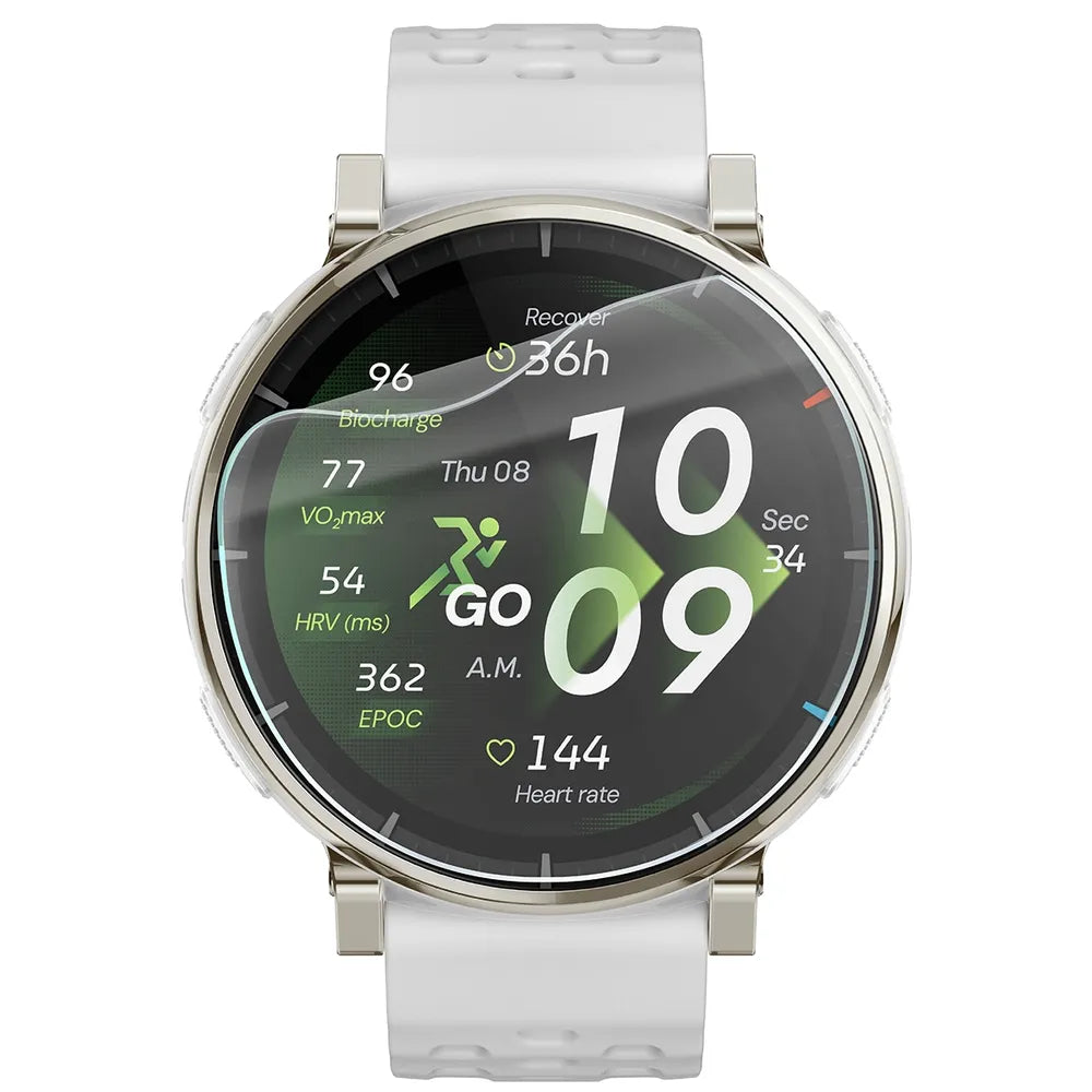 Schutzfolie für den Bildschirm für Amazfit Active 3 Premium, Bizon Watch HydroFlex, 6 Stück (2/5)