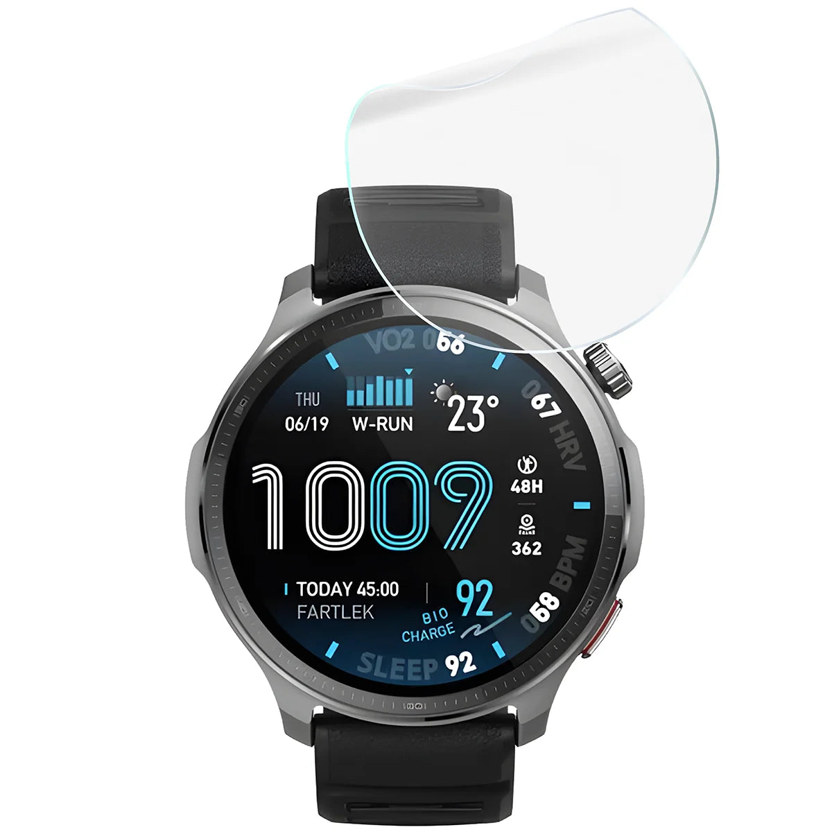 Schutzfolie für den Bildschirm für Amazfit Balance 2, Bizon Watch HydroFlex, 6 Stück