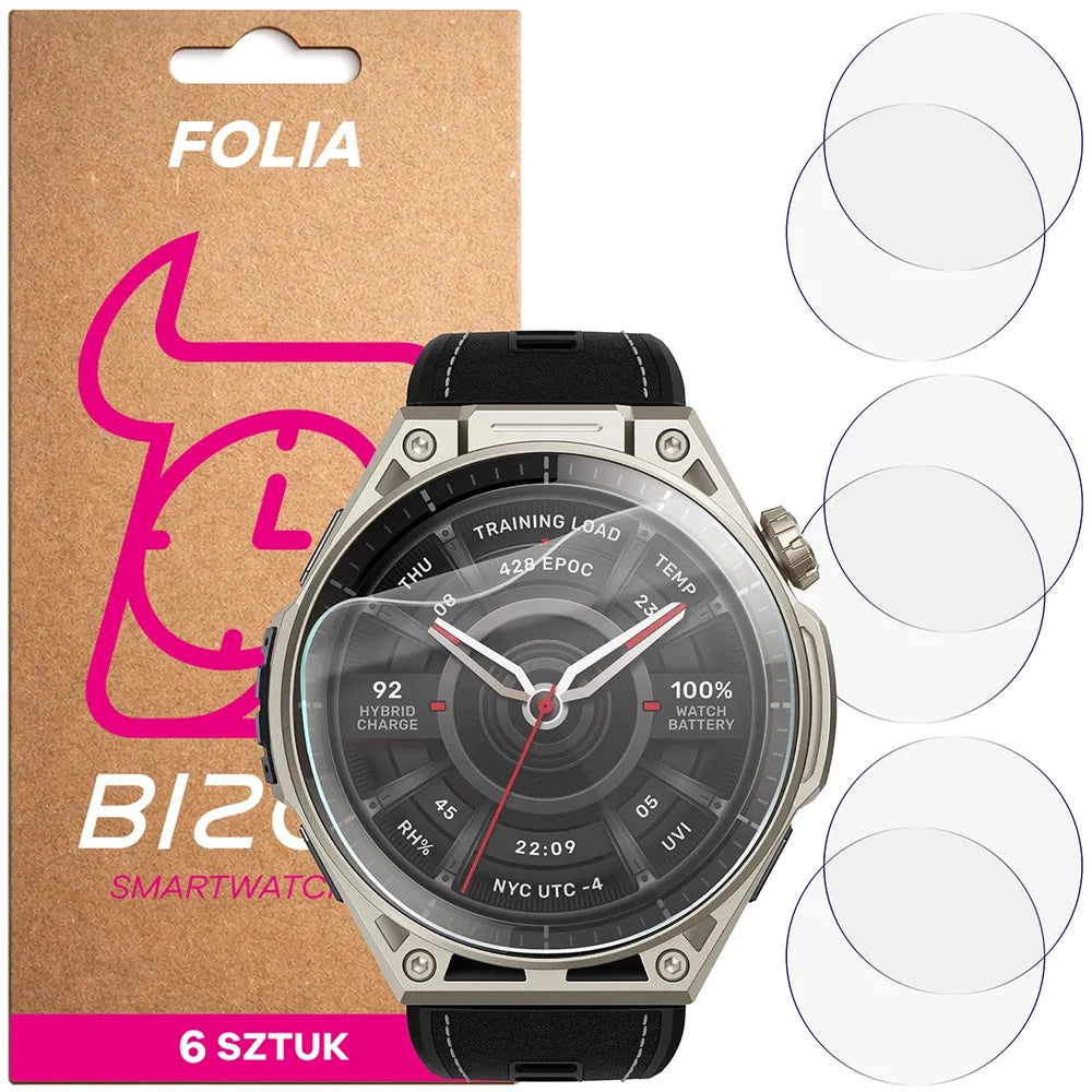 Schutzfolie für den Bildschirm für Amazfit Balance Ultra, Bizon Watch HydroFlex, 6 Stück (1/5)