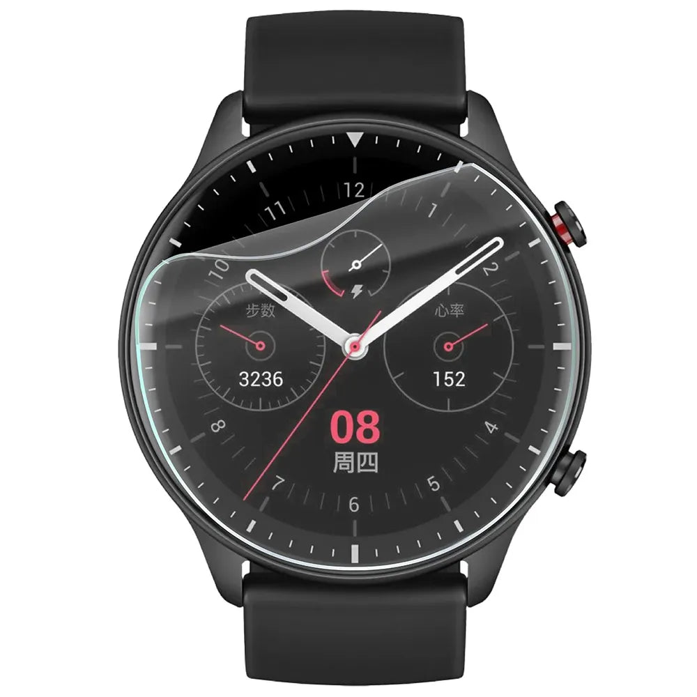 Schutzfolie für den Bildschirm für Amazfit GTR 2, Bizon Watch HydroFlex, 6 Stück (2/5)