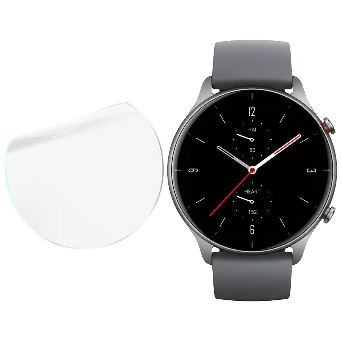 Schutzfolie für den Bildschirm für Amazfit GTR 2E, Bizon Watch HydroFlex, 6 Stück
