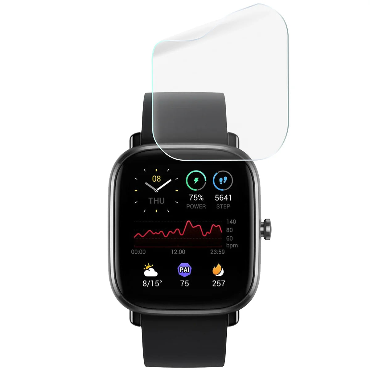 Schutzfolie für den Bildschirm für Amazfit GTS 2 Mini, Bizon Watch HydroFlex, 6 Stück