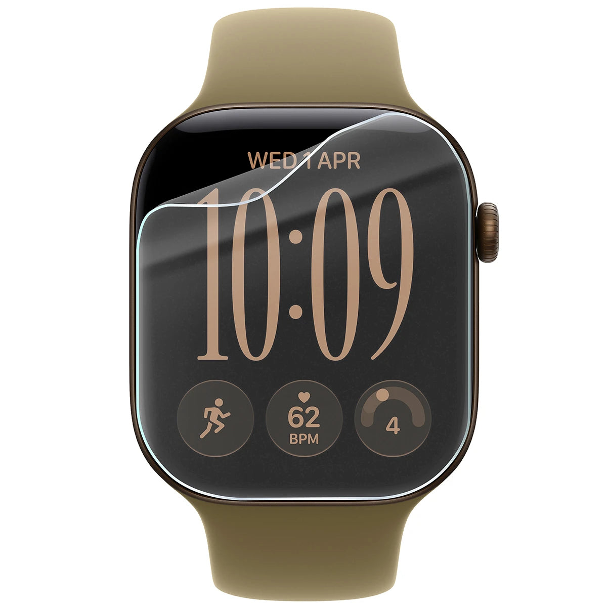 Schutzfolie für den Bildschirm für Apple Watch Series 12 42mm, Bizon Watch HydroFlex, 6 Stück (2/5)