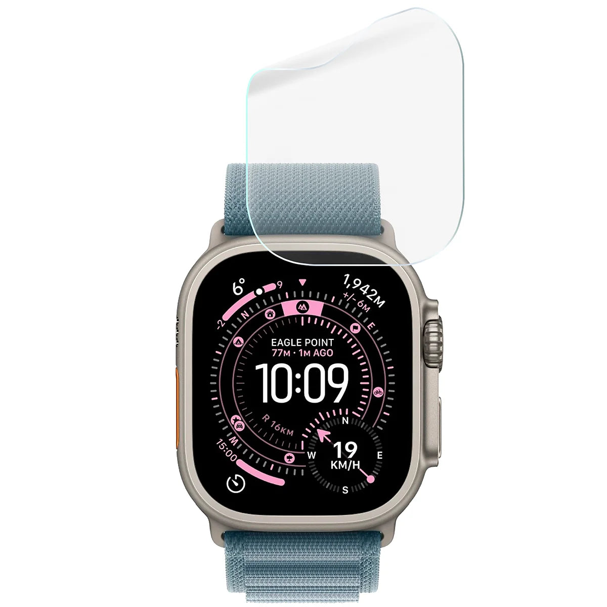 Schutzfolie für den Bildschirm für Apple Watch Ultra 3 / 2 / 1 (49 mm), Bizon Watch HydroFlex, 6 Stück