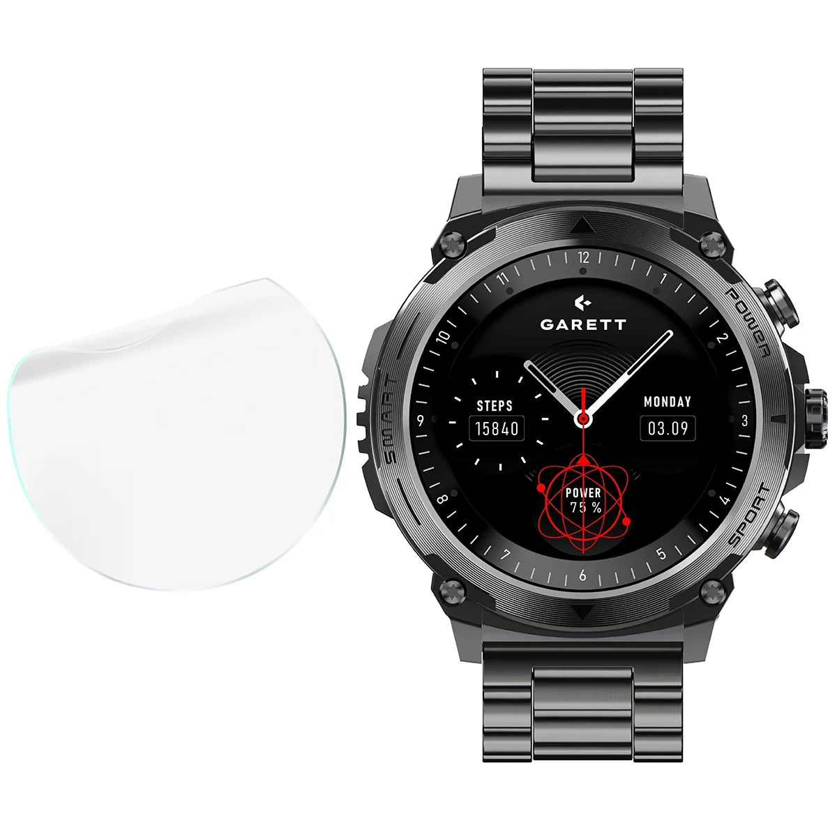 Schutzfolie für den Bildschirm für Garett Atom, Bizon Watch HydroFlex, 6 Stück