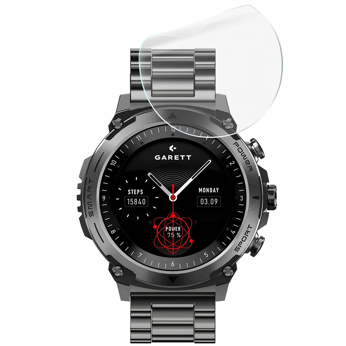Schutzfolie für den Bildschirm für Garett Atom, Bizon Watch HydroFlex, 6 Stück