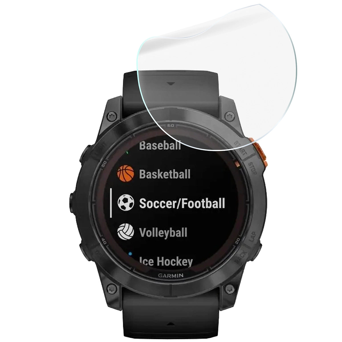 Schutzfolie für den Bildschirm für Garmin Fenix 7X Pro Solar 51 mm, Bizon Watch HydroFlex, 6 Stück