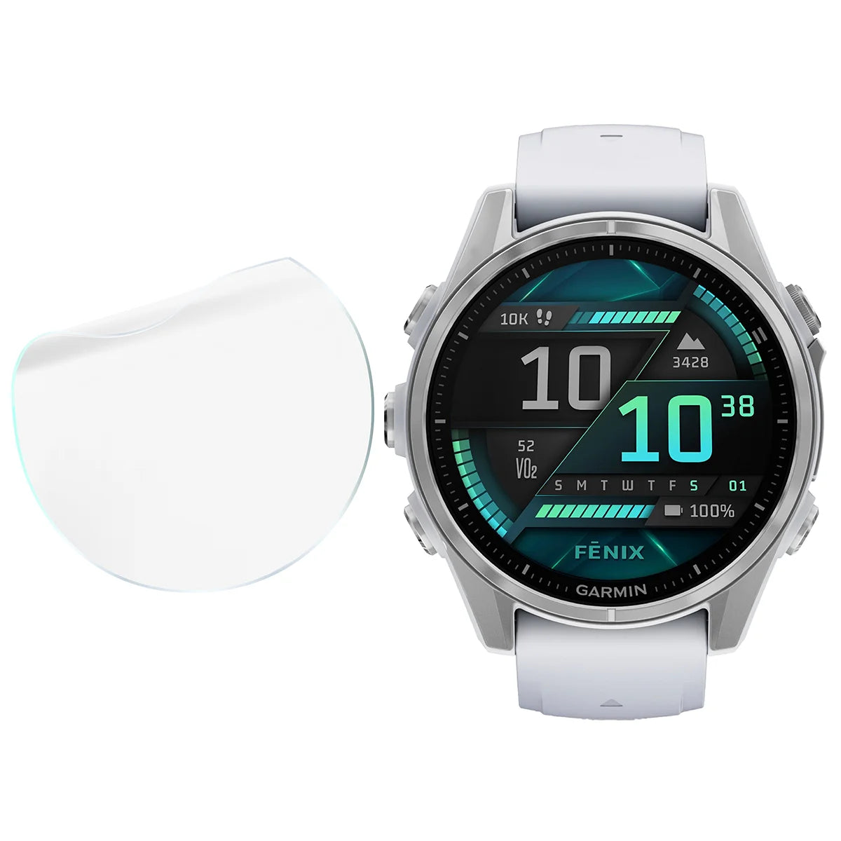 Schutzfolie für den Bildschirm für Garmin Fenix 8 AMOLED 43 mm, Bizon Watch HydroFlex, 6 Stück