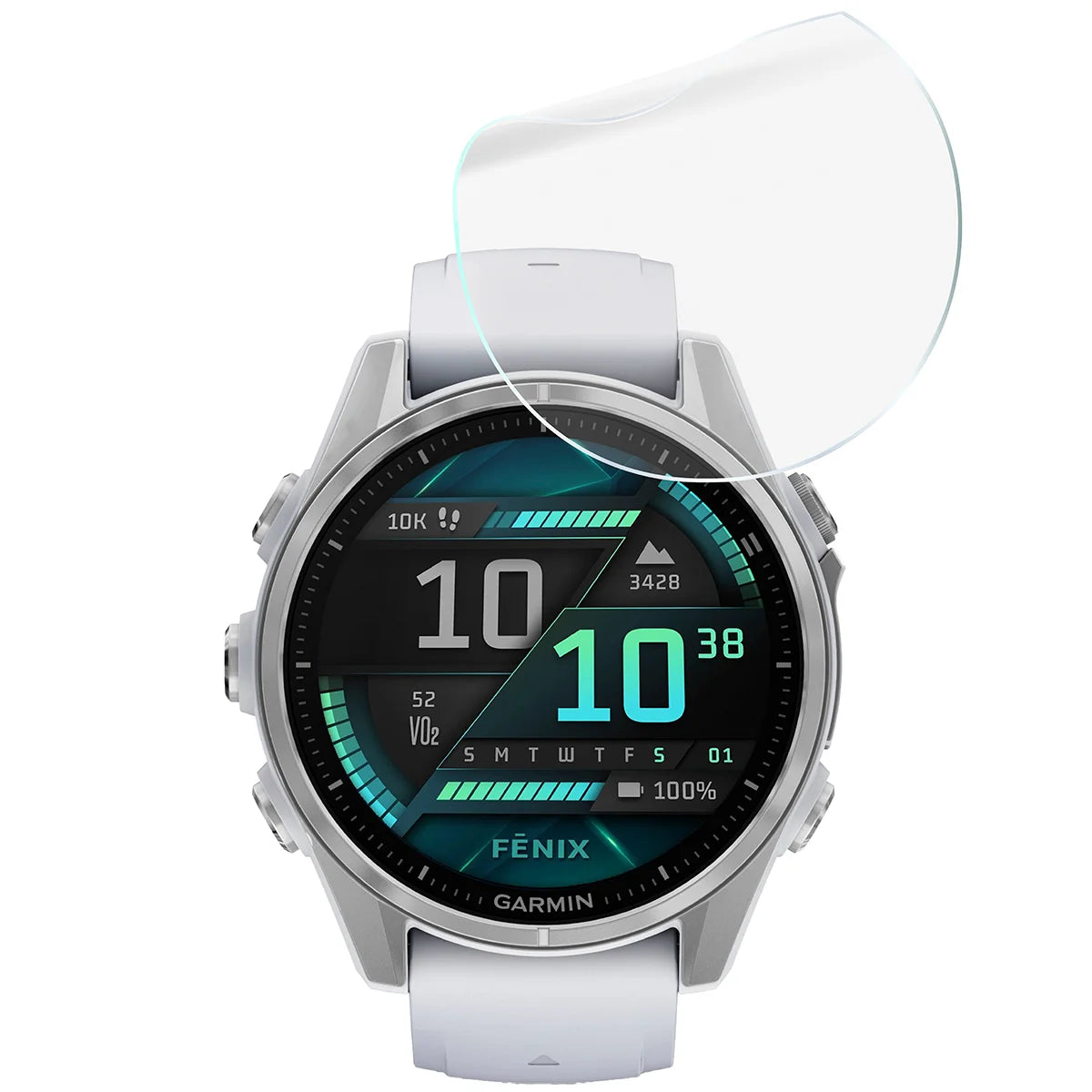 Schutzfolie für den Bildschirm für Garmin Fenix 8 AMOLED 43 mm, Bizon Watch HydroFlex, 6 Stück
