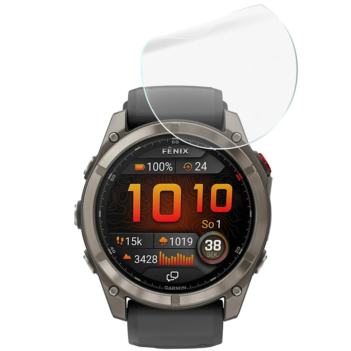Schutzfolie für den Bildschirm für Garmin Fenix 8 Pro AMOLED 51 mm, Bizon Watch HydroFlex, 6 Stück
