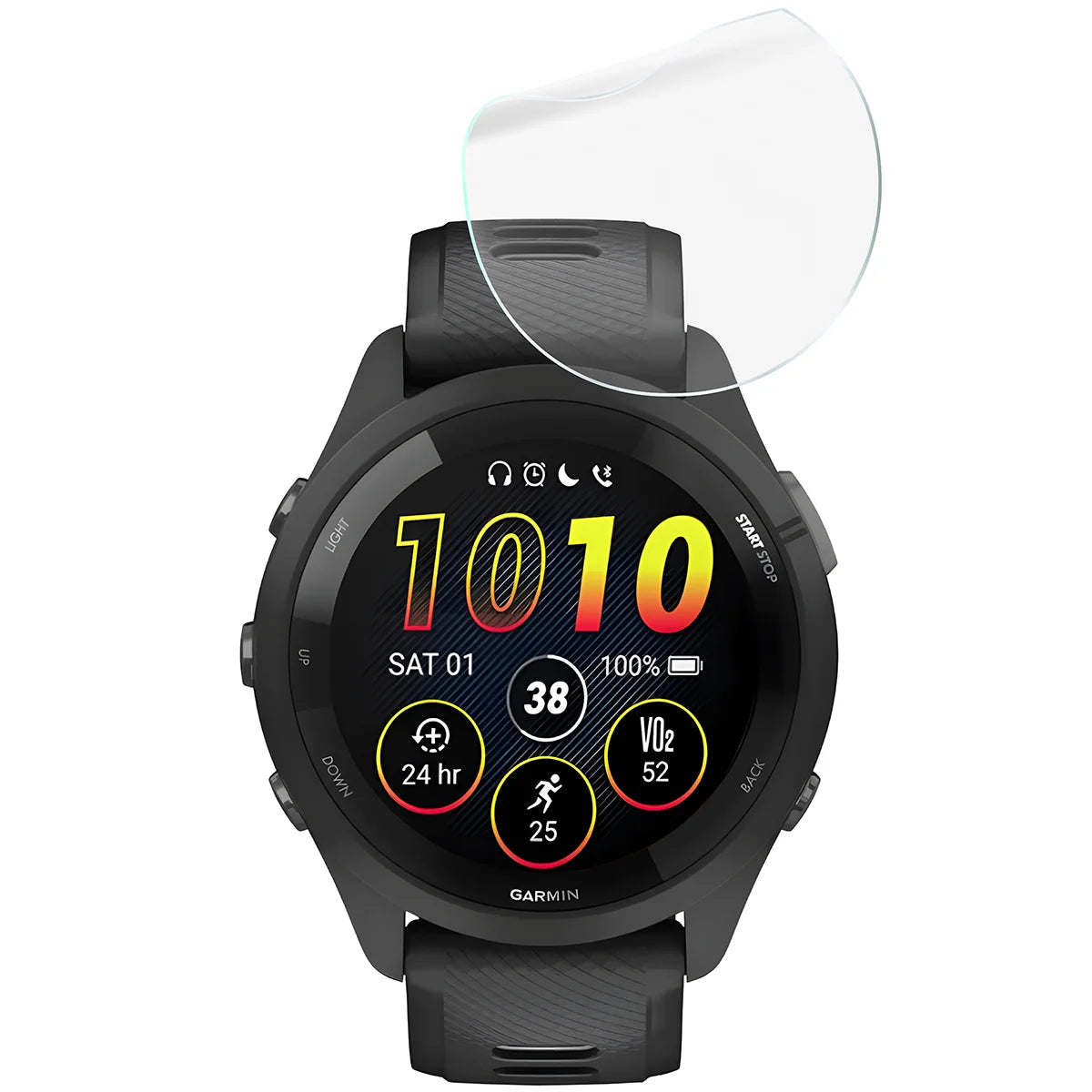 Schutzfolie für den Bildschirm für Garmin Forerunner 265, Bizon Watch HydroFlex, 6 Stück