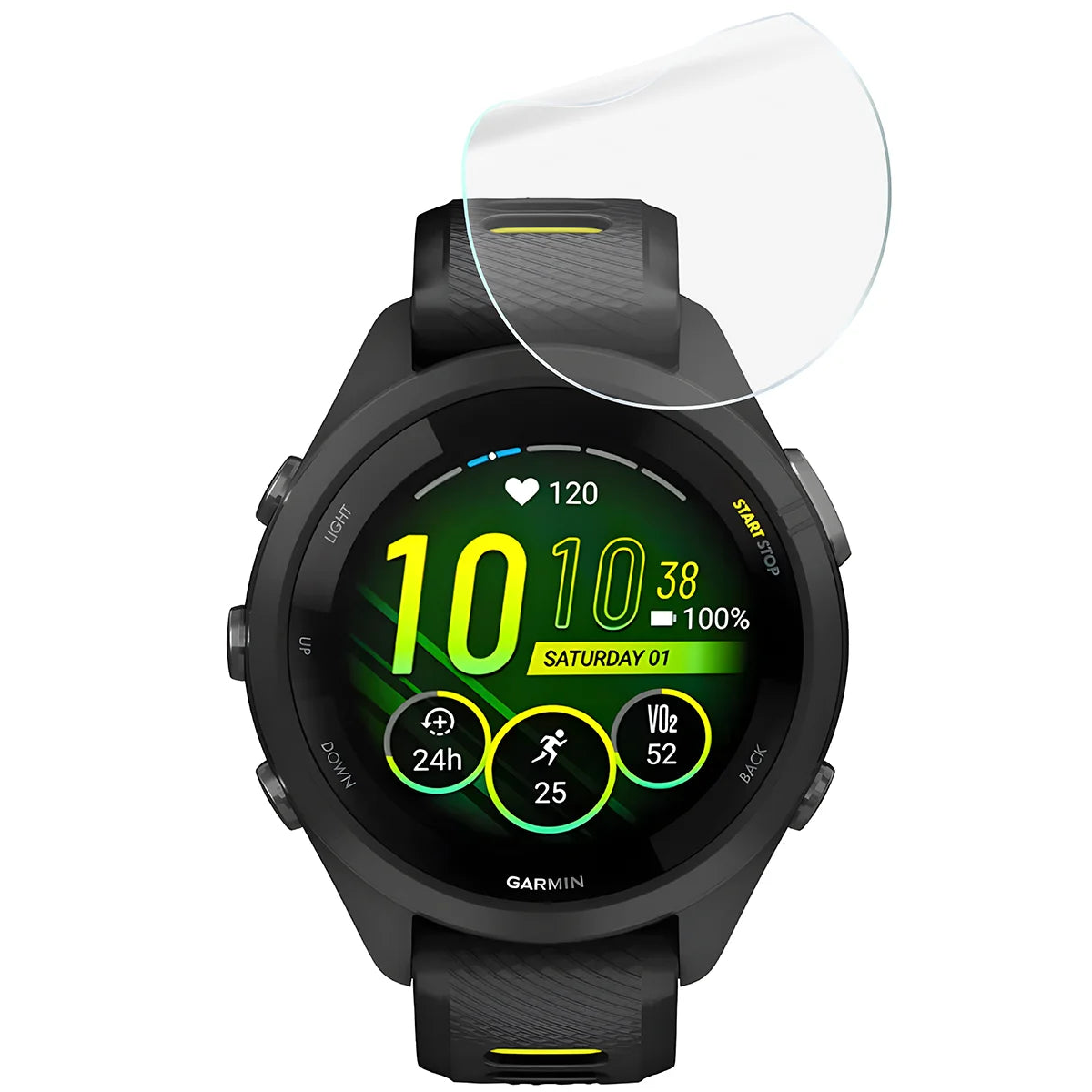Schutzfolie für den Bildschirm für Garmin Forerunner 265S, Bizon Watch HydroFlex, 6 Stück