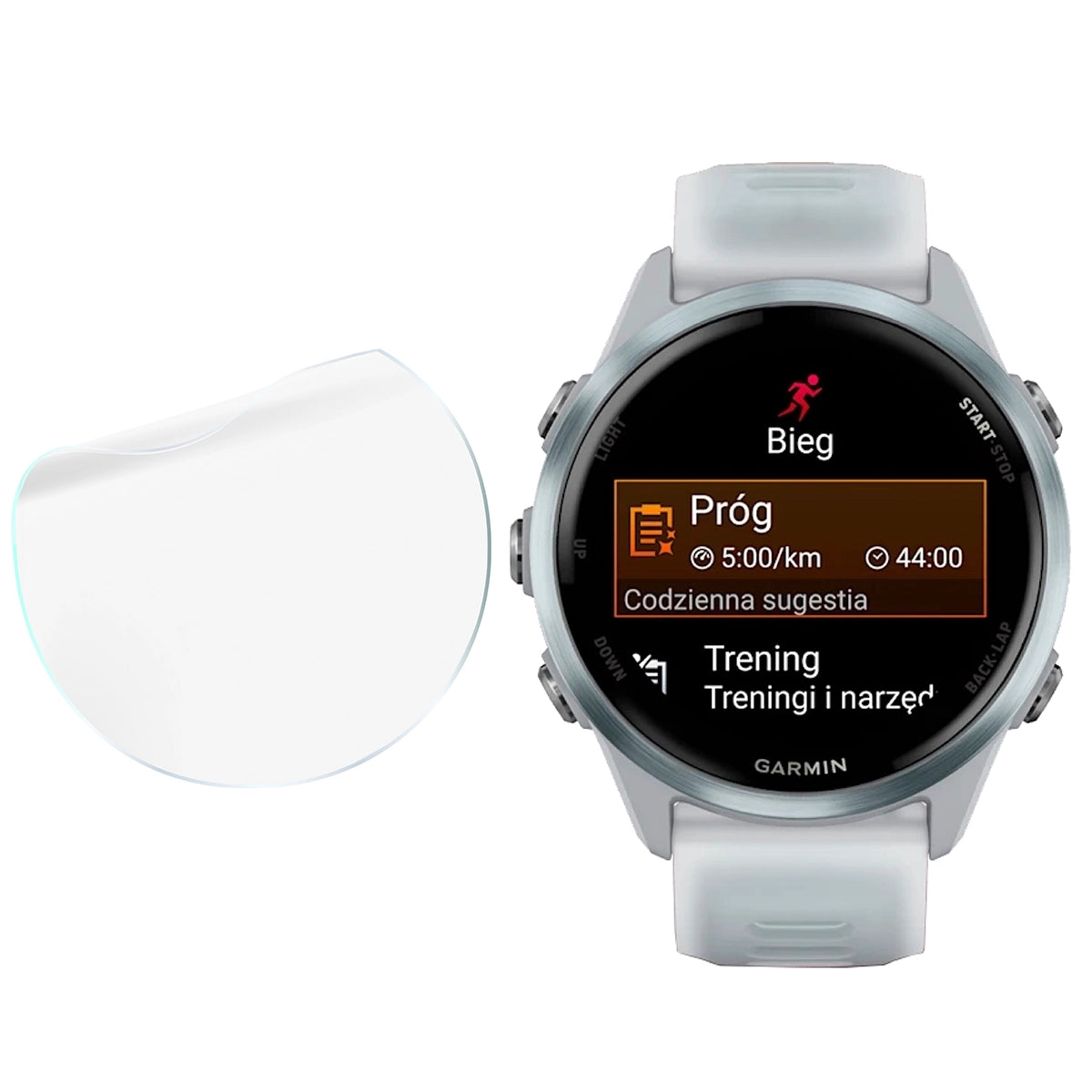 Schutzfolie für den Bildschirm für Garmin Forerunner 570 42 mm, Bizon Watch HydroFlex, 6 Stück