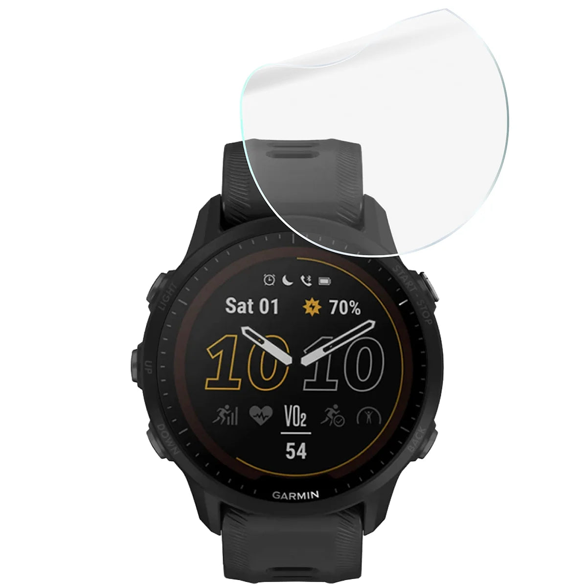 Schutzfolie für den Bildschirm für Garmin Forerunner 955 Solar, Bizon Watch HydroFlex, 6 Stück