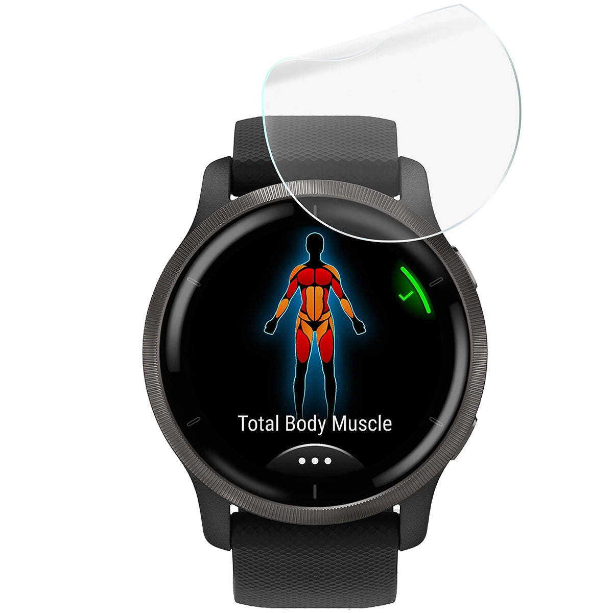 Schutzfolie für den Bildschirm für Garmin Venu 2, Bizon Watch HydroFlex, 6 Stück