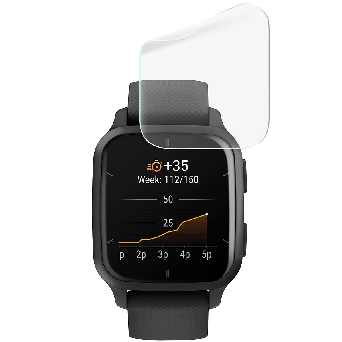 Schutzfolie für den Bildschirm für Garmin Venu Sq 2, Bizon Watch HydroFlex, 6 Stück