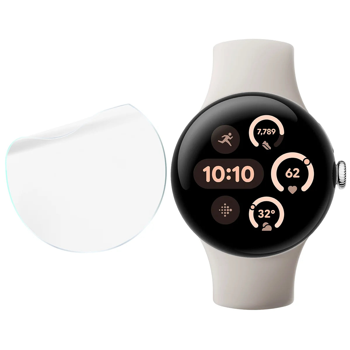 Schutzfolie für den Bildschirm für Google Pixel Watch 3 41 mm, Bizon Watch HydroFlex, 6 Stück