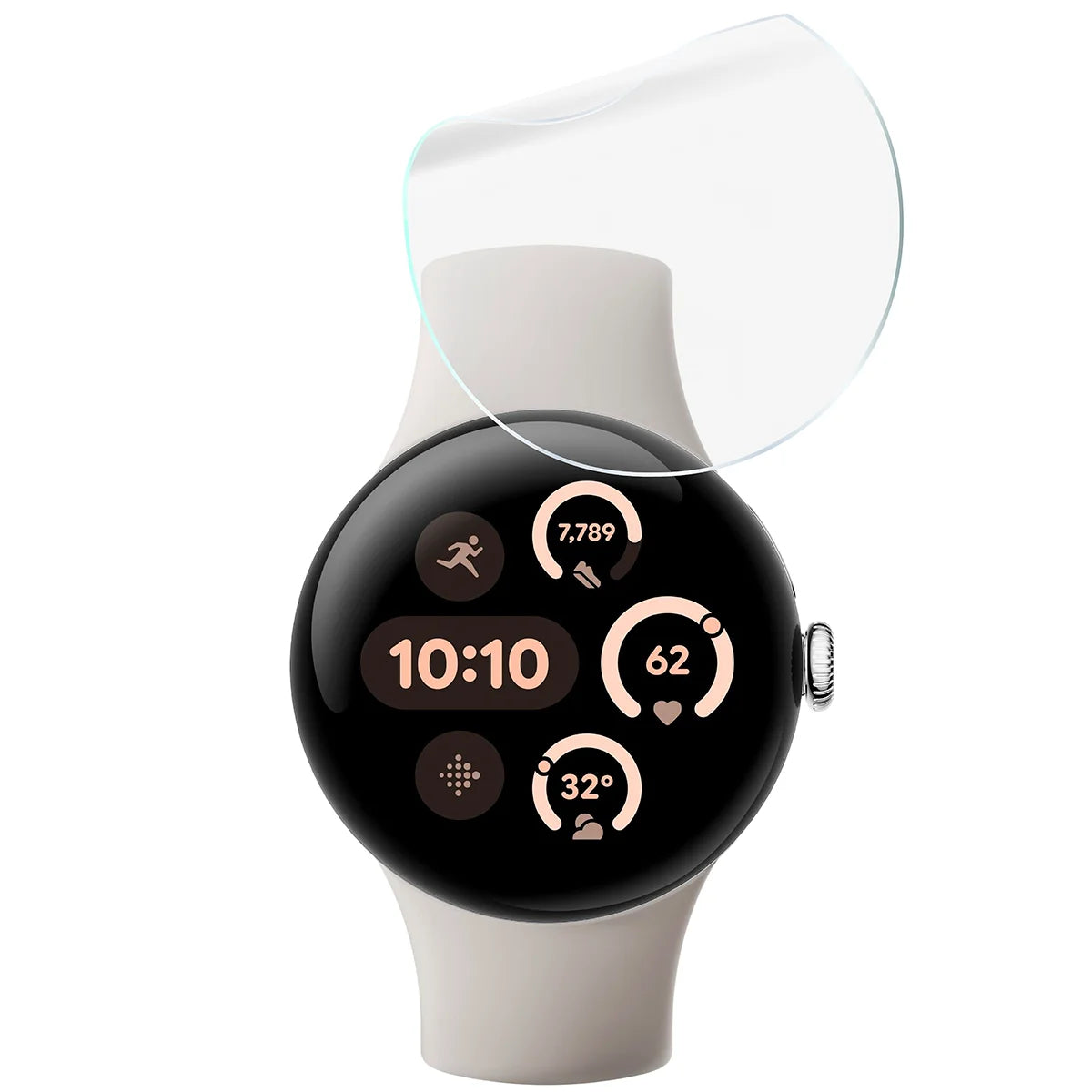 Schutzfolie für den Bildschirm für Google Pixel Watch 3 41 mm, Bizon Watch HydroFlex, 6 Stück