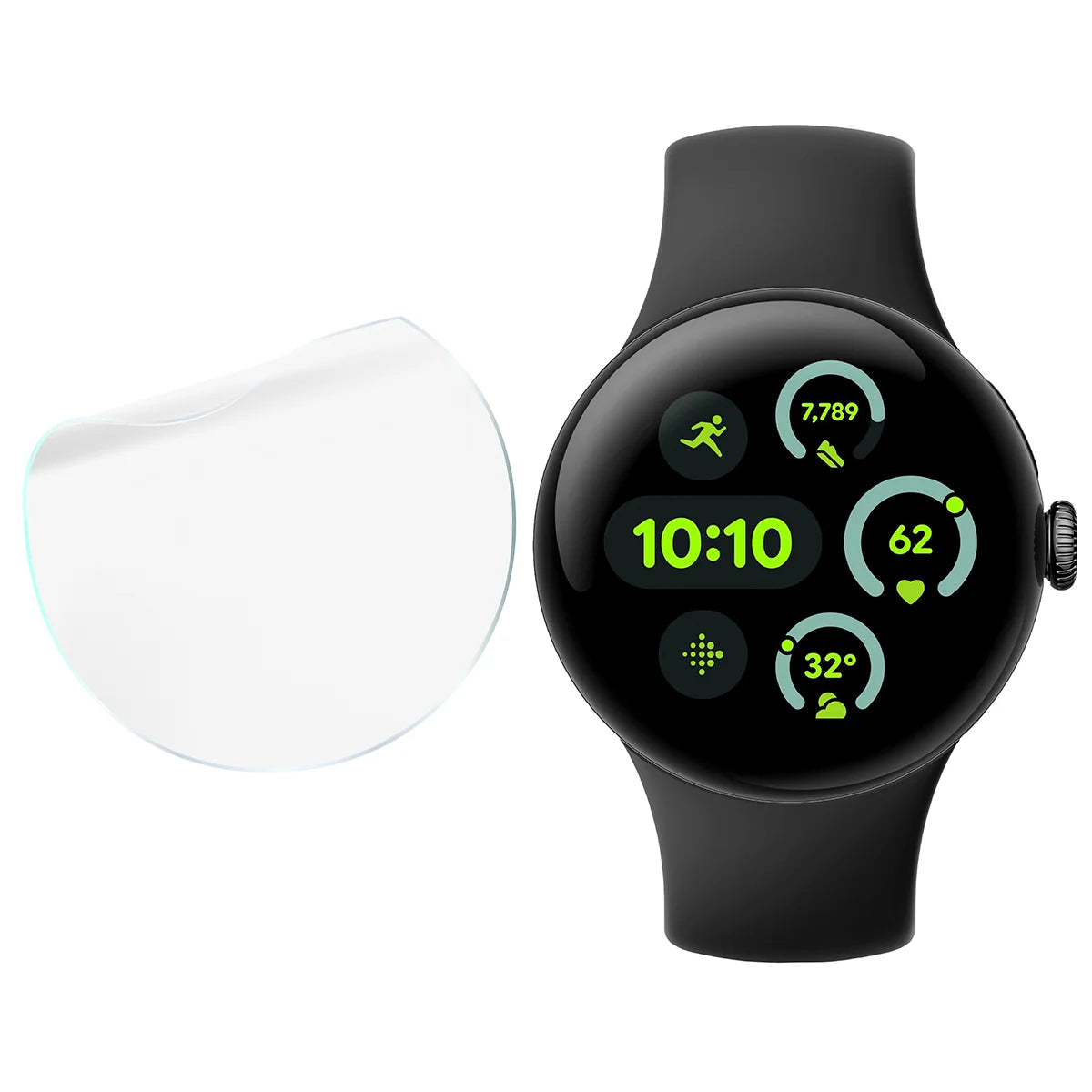 Schutzfolie für den Bildschirm für Google Pixel Watch 3 45 mm, Bizon Watch HydroFlex, 6 Stück