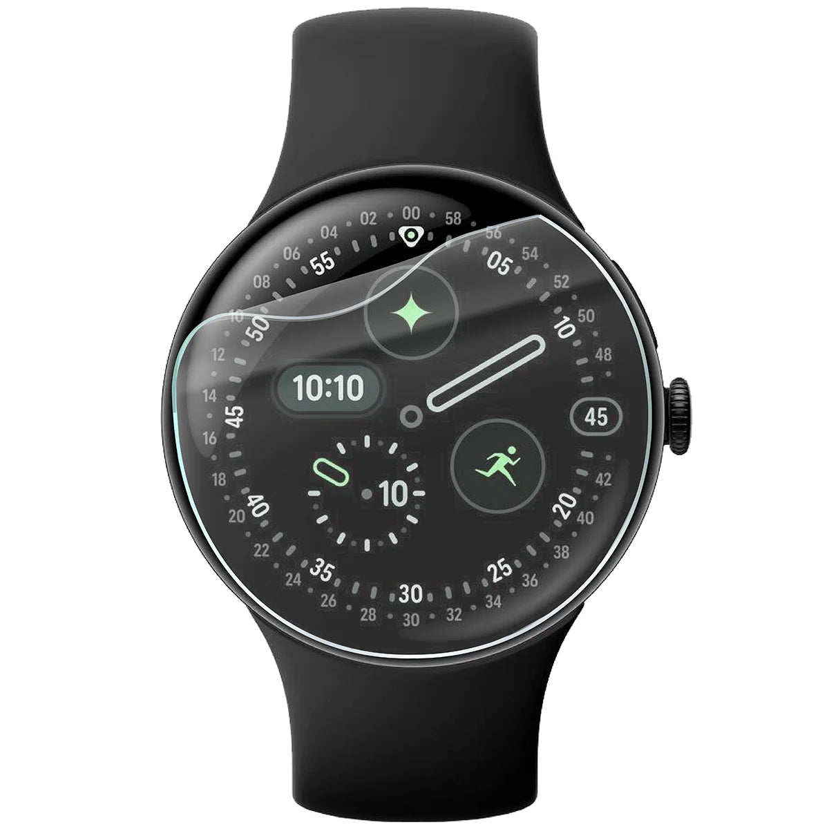 Schutzfolie für den Bildschirm für Google Pixel Watch 4 45 mm, Bizon Watch HydroFlex, 6 Stück