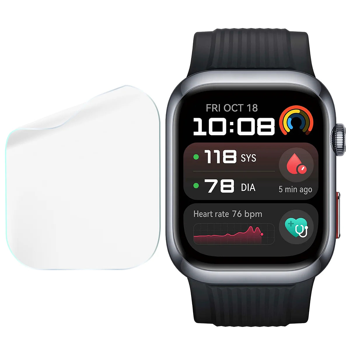 Schutzfolie für den Bildschirm für Huawei Watch D2, Bizon Watch HydroFlex, 6 Stück