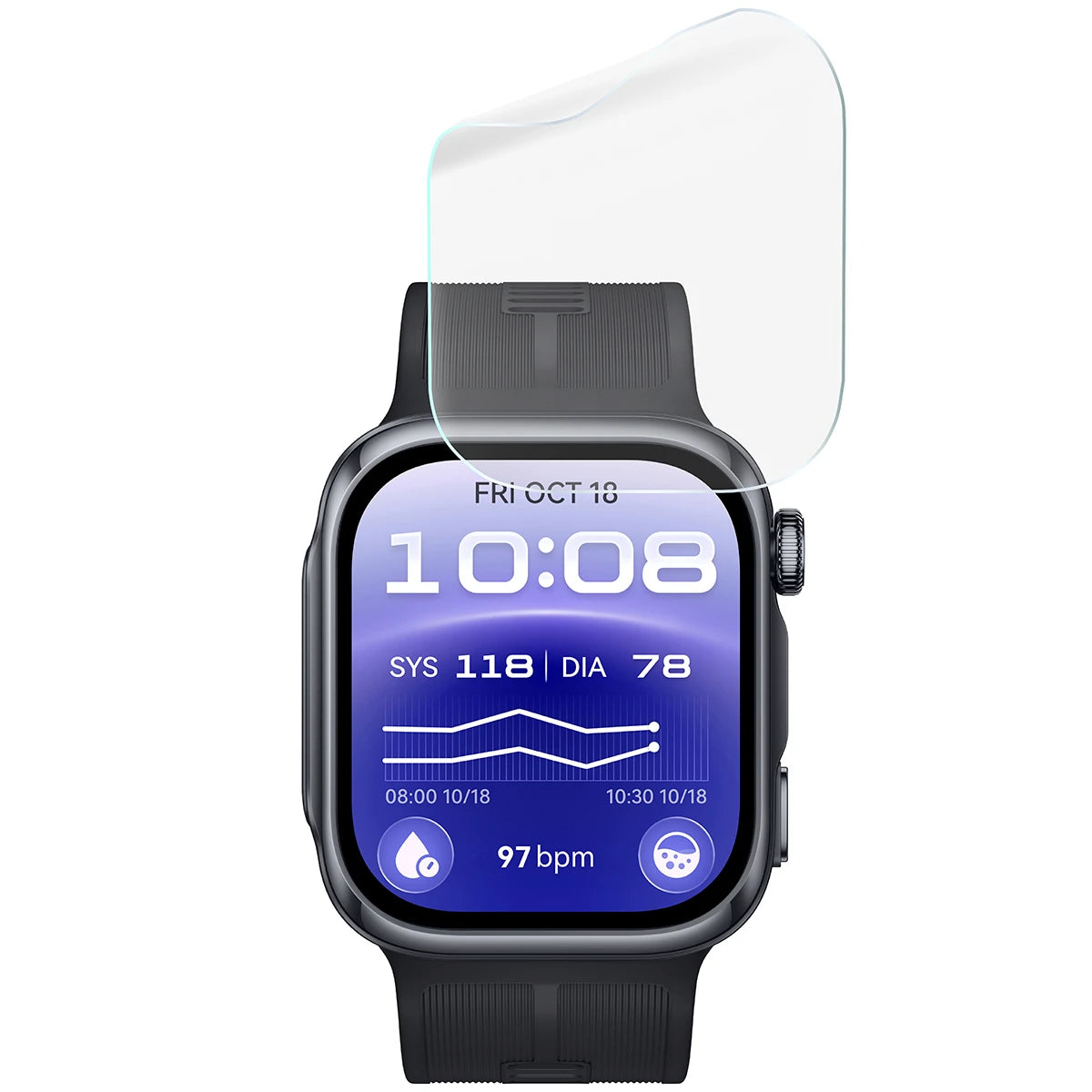 Schutzfolie für den Bildschirm für Huawei Watch D3, Bizon Watch HydroFlex, 6 Stück (5/5)