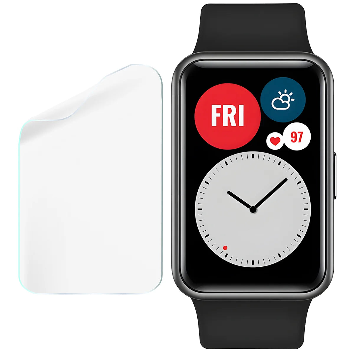 Schutzfolie für den Bildschirm für Huawei Watch Fit, Bizon Watch HydroFlex, 6 Stück