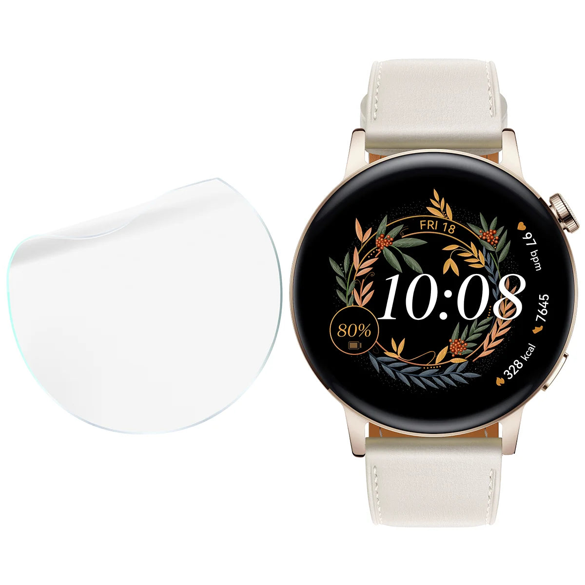 Schutzfolie für den Bildschirm für Huawei Watch GT 3 42 mm, Bizon Watch HydroFlex, 6 Stück