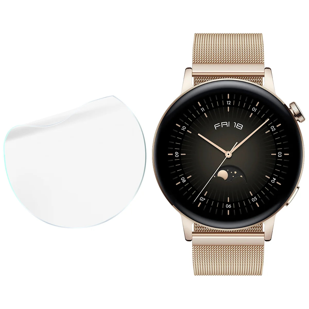 Schutzfolie für den Bildschirm für Huawei Watch GT 3 42 mm Elegant, Bizon Watch HydroFlex, 6 Stück